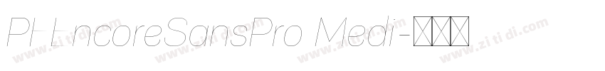 PFEncoreSansPro Medi字体转换